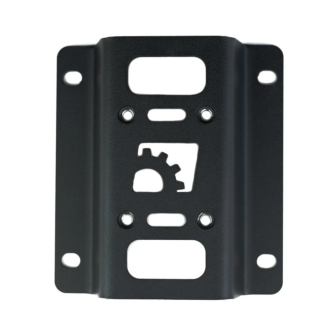 104103 – BUILTRIGHT Tie Down Anchor Plate, Bed Side Mount Screw On Black Single With 4 Threaded Insert Screws